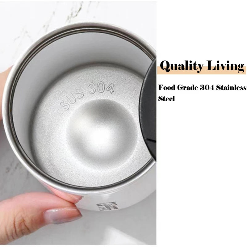 400ml Vacuum Insulated Coffee Mug – 304 Stainless Steel Leak-Proof Travel Thermos Cup with Lid, Portable Water Bottle for Hot & Cold Drinks (Great Gift)