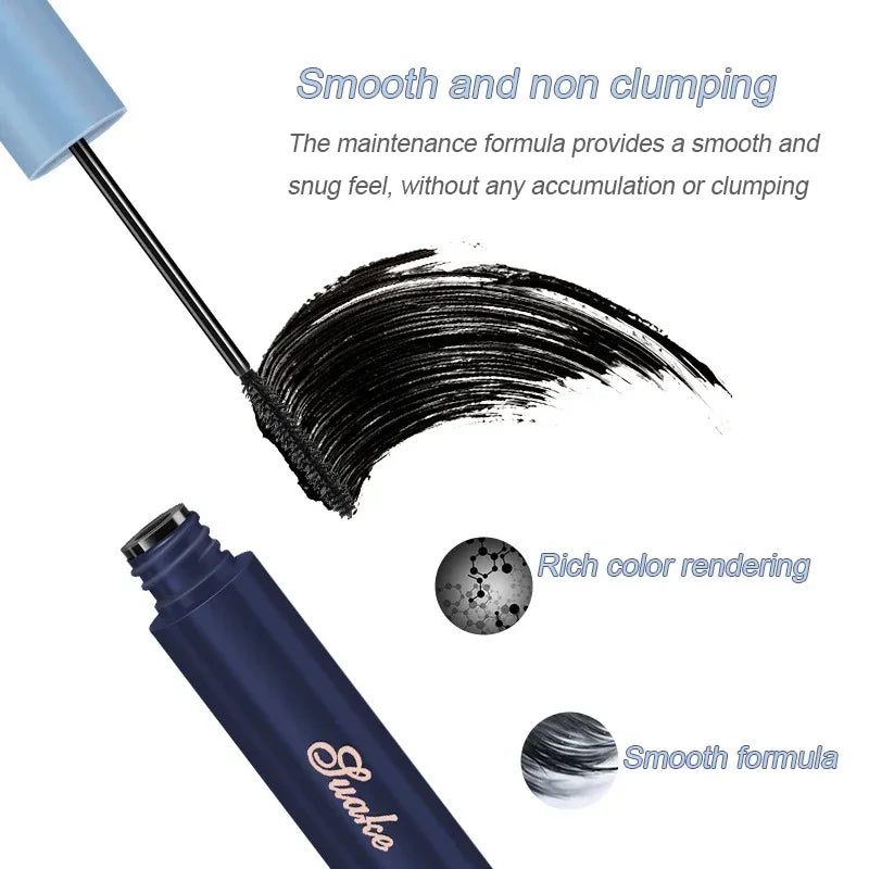 Ultra-Fine Waterproof Mascara – Lengthening & Curling, Smudge-Proof Brown with Precision Micro Brush for Natural, Clump-Free Volume