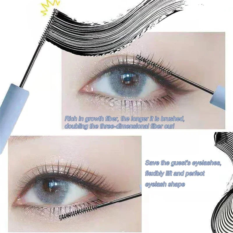 Ultra-Fine Waterproof Mascara – Lengthening & Curling, Smudge-Proof Brown with Precision Micro Brush for Natural, Clump-Free Volume