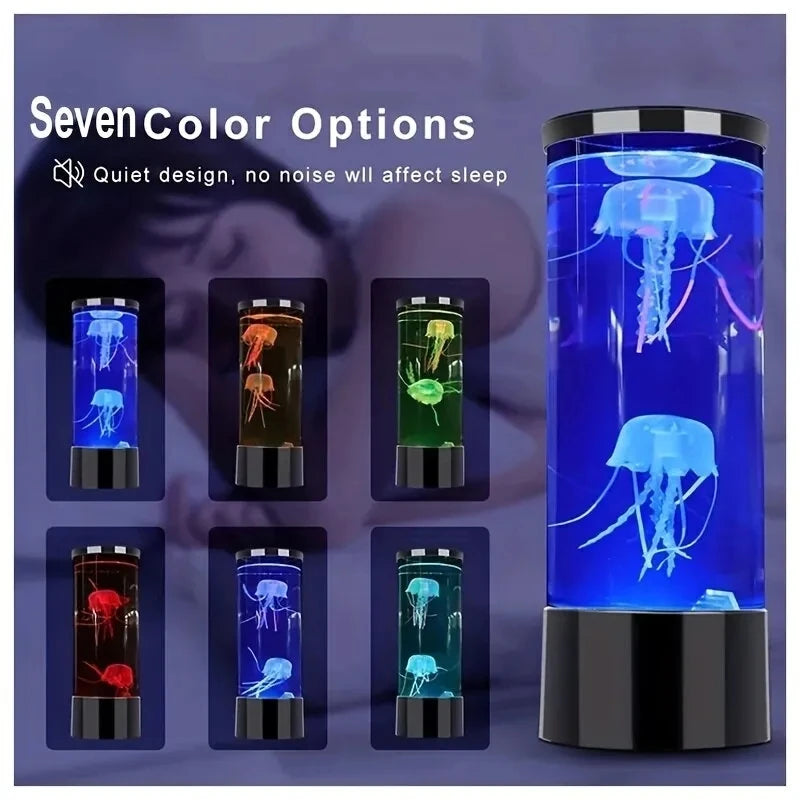 LED Jellyfish Lamp Night Light – Remote Color-Changing Aquarium, USB-Powered Calming Sensory Mood Lamp & Kids Birthday Gift