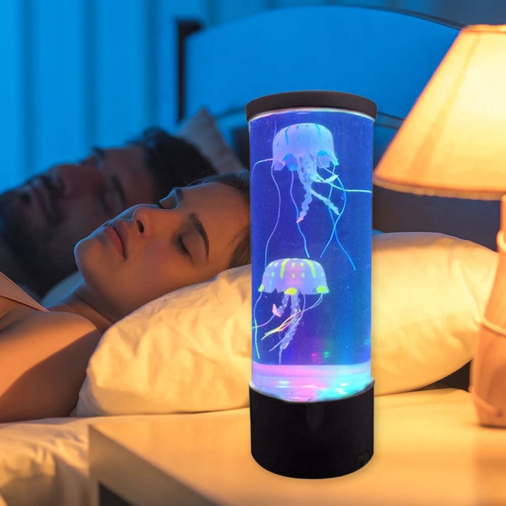 LED Jellyfish Lamp Night Light – Remote Color-Changing Aquarium, USB-Powered Calming Sensory Mood Lamp & Kids Birthday Gift