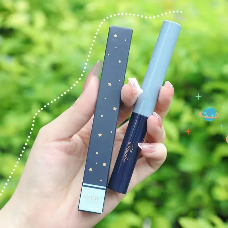 Ultra-Fine Waterproof Mascara – Lengthening & Curling, Smudge-Proof Brown with Precision Micro Brush for Natural, Clump-Free Volume