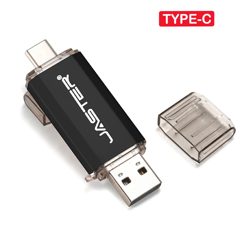 USB-C OTG Flash Drive by JASTER (4GB–128GB) – High-Speed Type-C Memory Stick USB 2.0 for Android, MacBook & PC