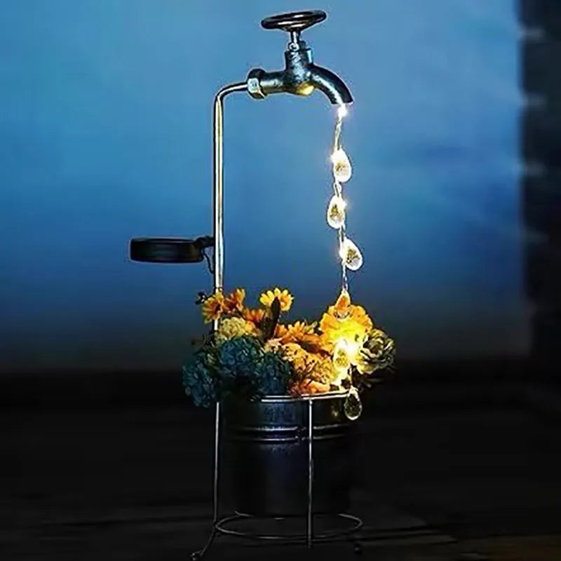 Solar Watering Can Sprinkler Light – Waterproof Outdoor Fairy “Water Droplet” Lamp for Flower Pots, Lawn & Courtyard (Auto On/Off)