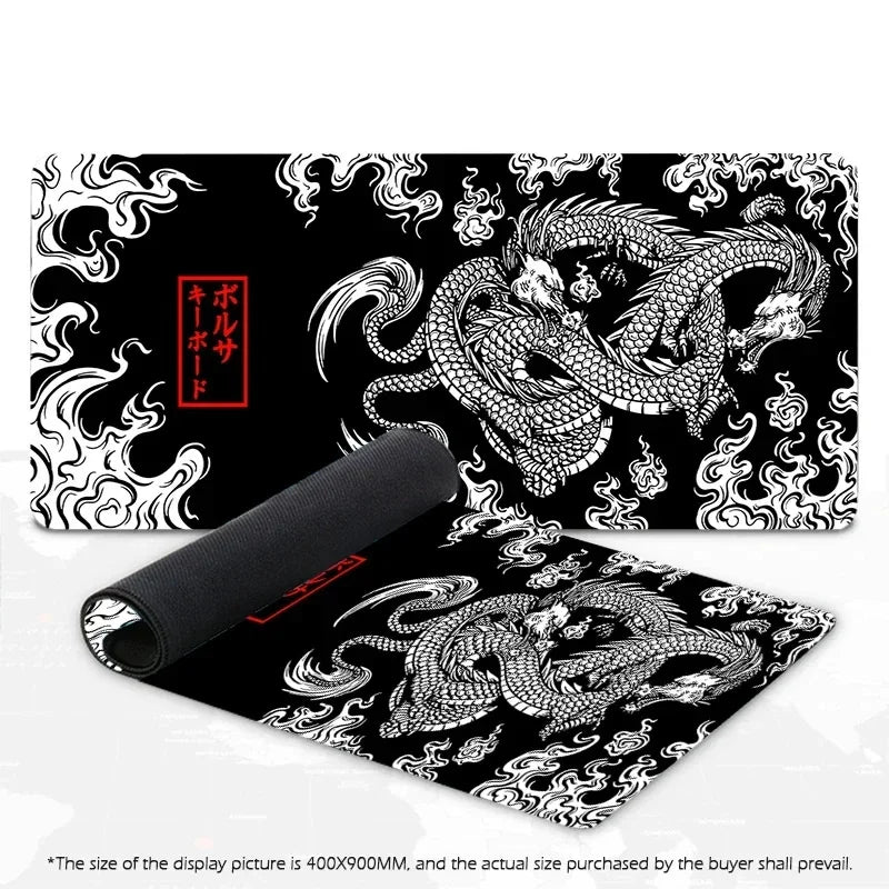 XXL Japanese Dragon Gaming Mouse Pad – Extended Anime Desk Mat (900×400 / 700×300) for Esports, Keyboard & Mouse
