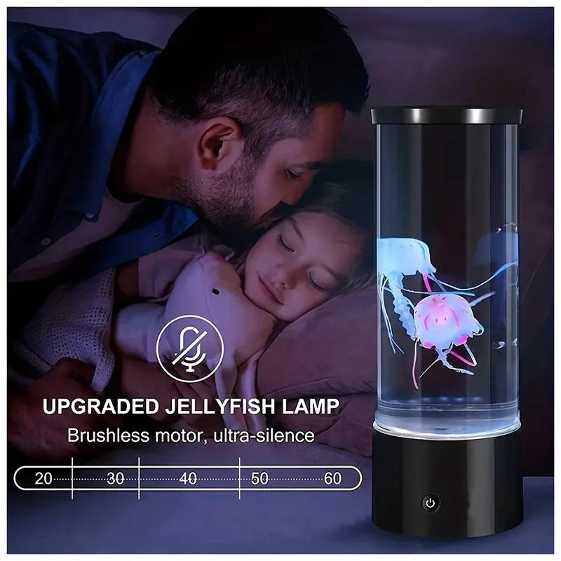 LED Jellyfish Lamp Night Light – Remote Color-Changing Aquarium, USB-Powered Calming Sensory Mood Lamp & Kids Birthday Gift