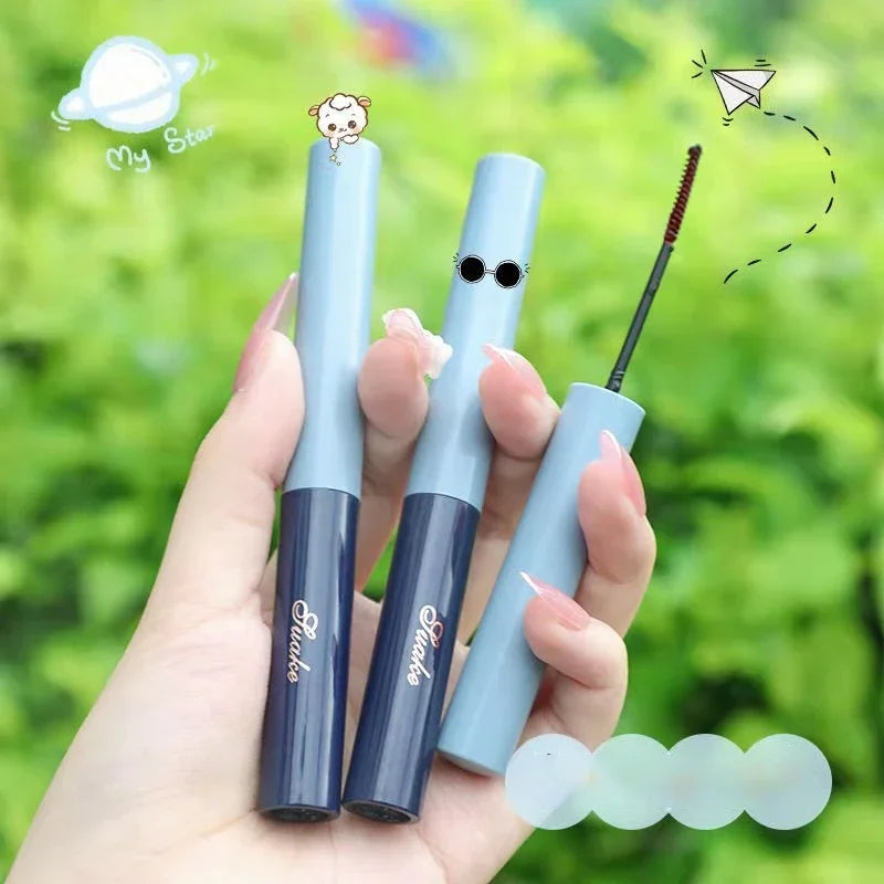 Ultra-Fine Waterproof Mascara – Lengthening & Curling, Smudge-Proof Brown with Precision Micro Brush for Natural, Clump-Free Volume