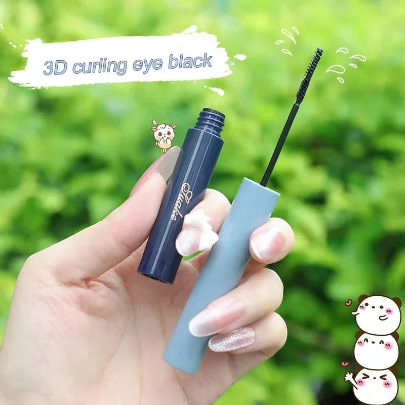 Ultra-Fine Waterproof Mascara – Lengthening & Curling, Smudge-Proof Brown with Precision Micro Brush for Natural, Clump-Free Volume