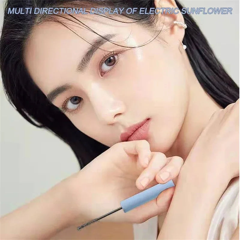 Ultra-Fine Waterproof Mascara – Lengthening & Curling, Smudge-Proof Brown with Precision Micro Brush for Natural, Clump-Free Volume