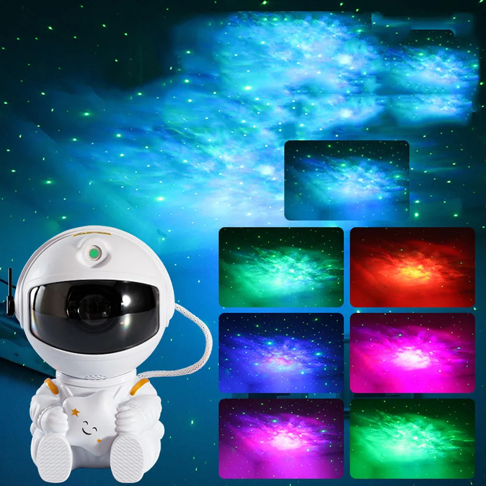 Remote-Control 360° Rotating Robot Night Light – Stepless-Dimming Projector & Selfie Glow Lamp, USB Powered, Aesthetic Bedroom Décor