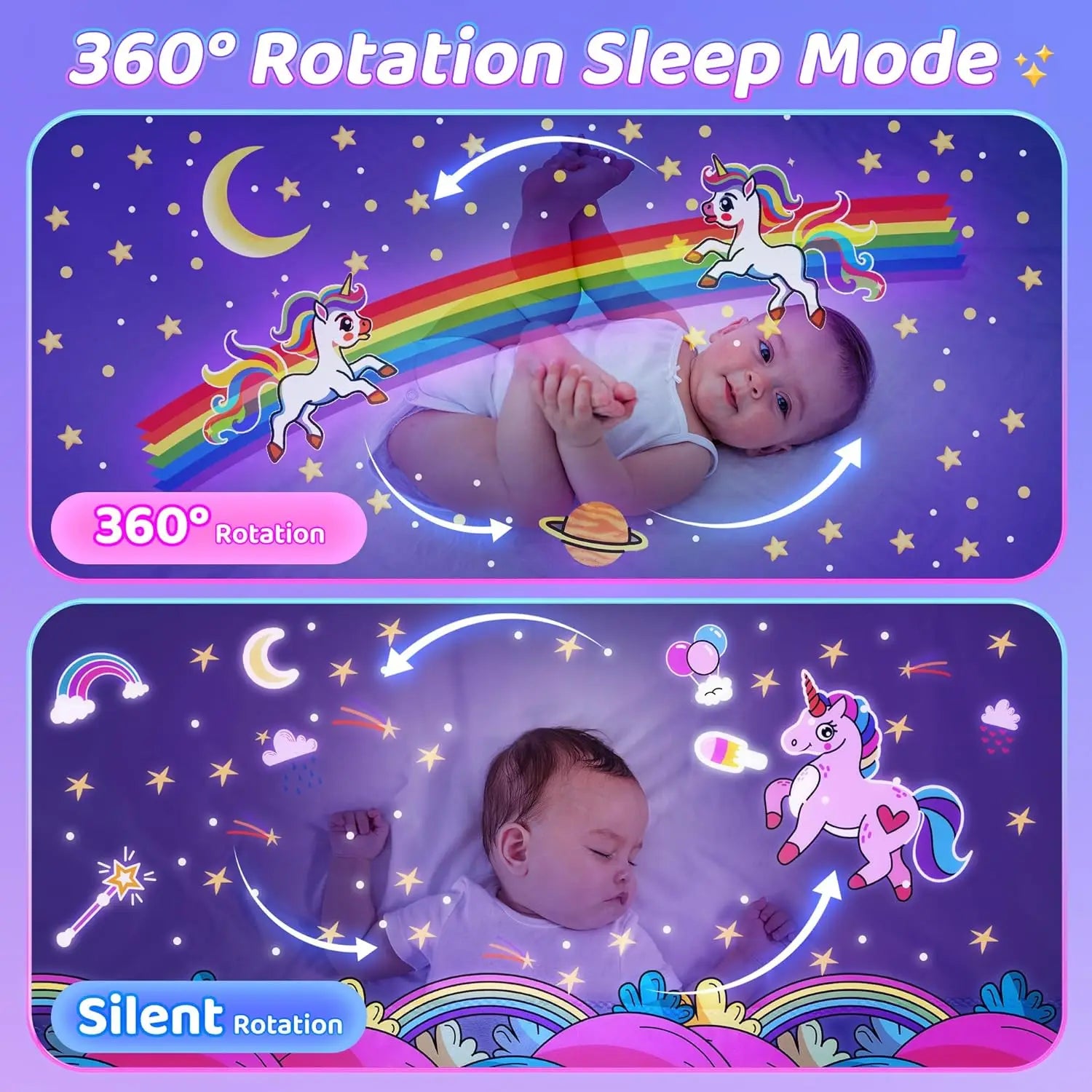 Kids Night Light Projector with Bluetooth – 21 Slide Films Star Projector, USB-Rechargeable Nursery & Bedroom Lamp (Perfect Birthday Gift)
