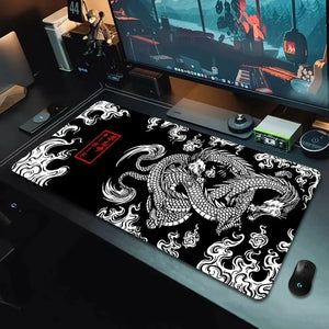 XXL Japanese Dragon Gaming Mouse Pad – Extended Anime Desk Mat (900×400 / 700×300) for Esports, Keyboard & Mouse