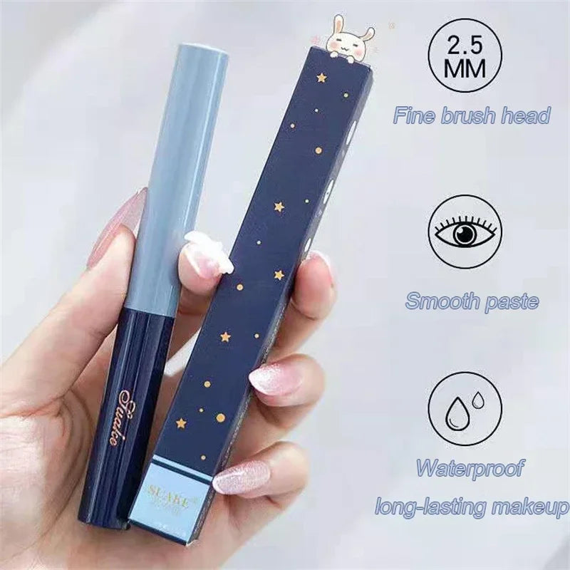 Ultra-Fine Waterproof Mascara – Lengthening & Curling, Smudge-Proof Brown with Precision Micro Brush for Natural, Clump-Free Volume