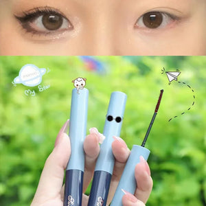 Ultra-Fine Waterproof Mascara – Lengthening & Curling, Smudge-Proof Brown with Precision Micro Brush for Natural, Clump-Free Volume