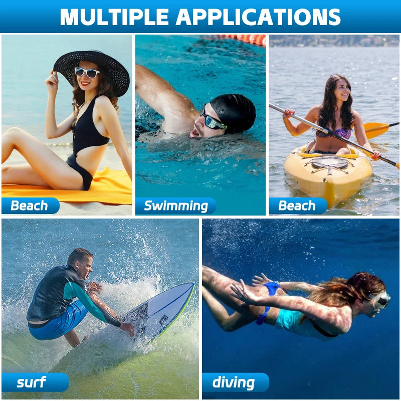 HAISSKY Waterproof Phone Pouch – Upgraded Cushioned (Sponge) Crossbody Dry Bag for Swimming & Surfing, Universal for iPhone/Samsung/Google/Xiaomi