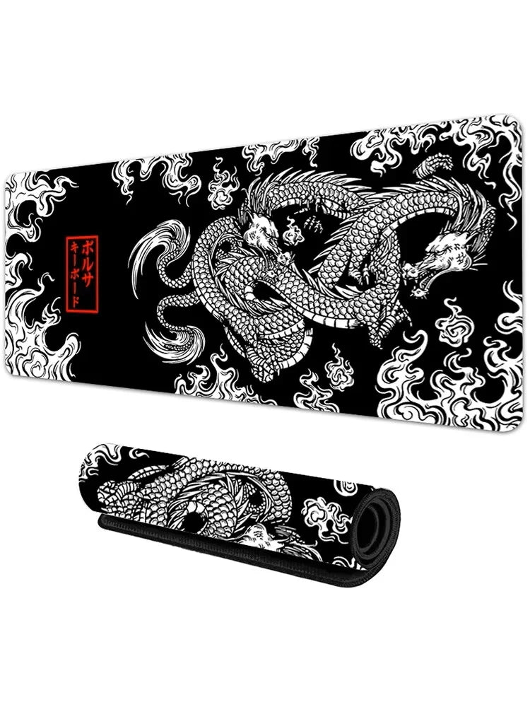 XXL Japanese Dragon Gaming Mouse Pad – Extended Anime Desk Mat (900×400 / 700×300) for Esports, Keyboard & Mouse