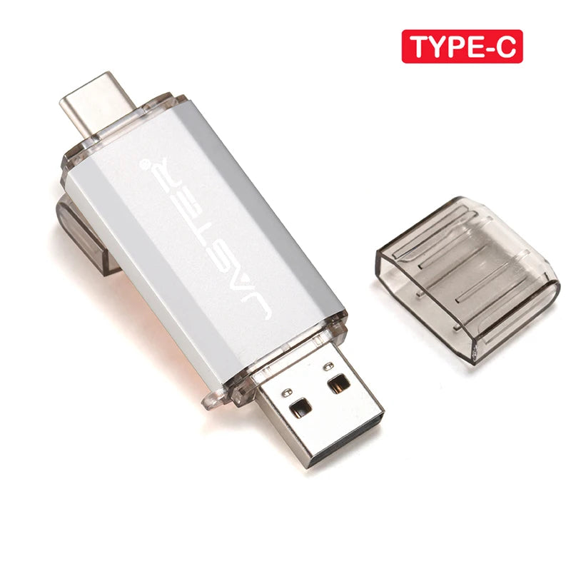 USB-C OTG Flash Drive by JASTER (4GB–128GB) – High-Speed Type-C Memory Stick USB 2.0 for Android, MacBook & PC