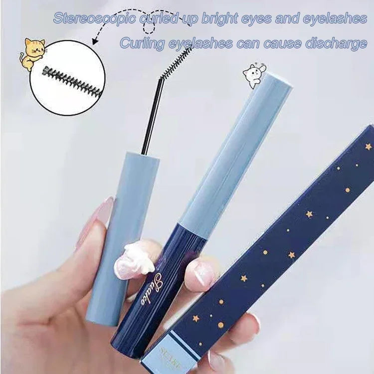 Ultra-Fine Waterproof Mascara – Lengthening & Curling, Smudge-Proof Brown with Precision Micro Brush for Natural, Clump-Free Volume