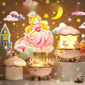 Kids Night Light Projector with Bluetooth – 21 Slide Films Star Projector, USB-Rechargeable Nursery & Bedroom Lamp (Perfect Birthday Gift)