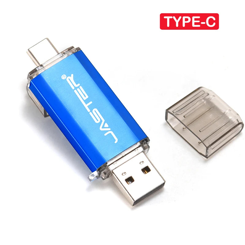 USB-C OTG Flash Drive by JASTER (4GB–128GB) – High-Speed Type-C Memory Stick USB 2.0 for Android, MacBook & PC