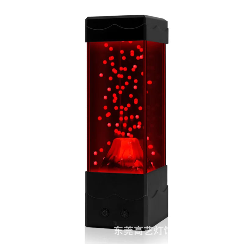 LED Volcano Lava Lamp – Kids Night Light with Mesmerizing Eruption Effect, Creative Desktop Bedroom Decor & DIY Gift for Boys & Girls