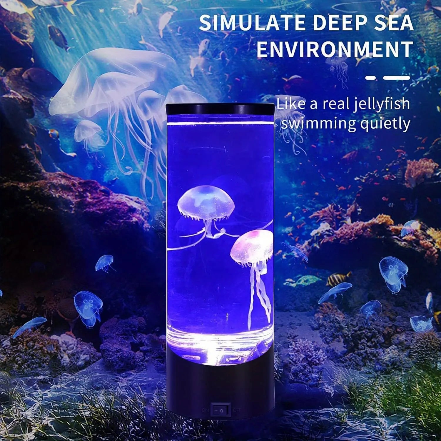 LED Jellyfish Lamp Night Light – Remote Color-Changing Aquarium, USB-Powered Calming Sensory Mood Lamp & Kids Birthday Gift
